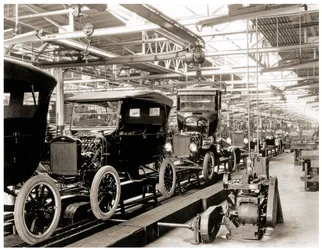 Ford assembly line, Detroit, 1924